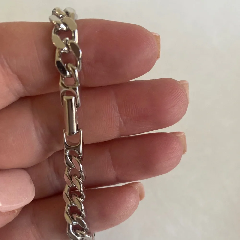 SWAROVSKI Blue Crystal ID Bracelet $75 NWOT - Picture 4 of 6